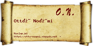 Ottó Noémi névjegykártya
